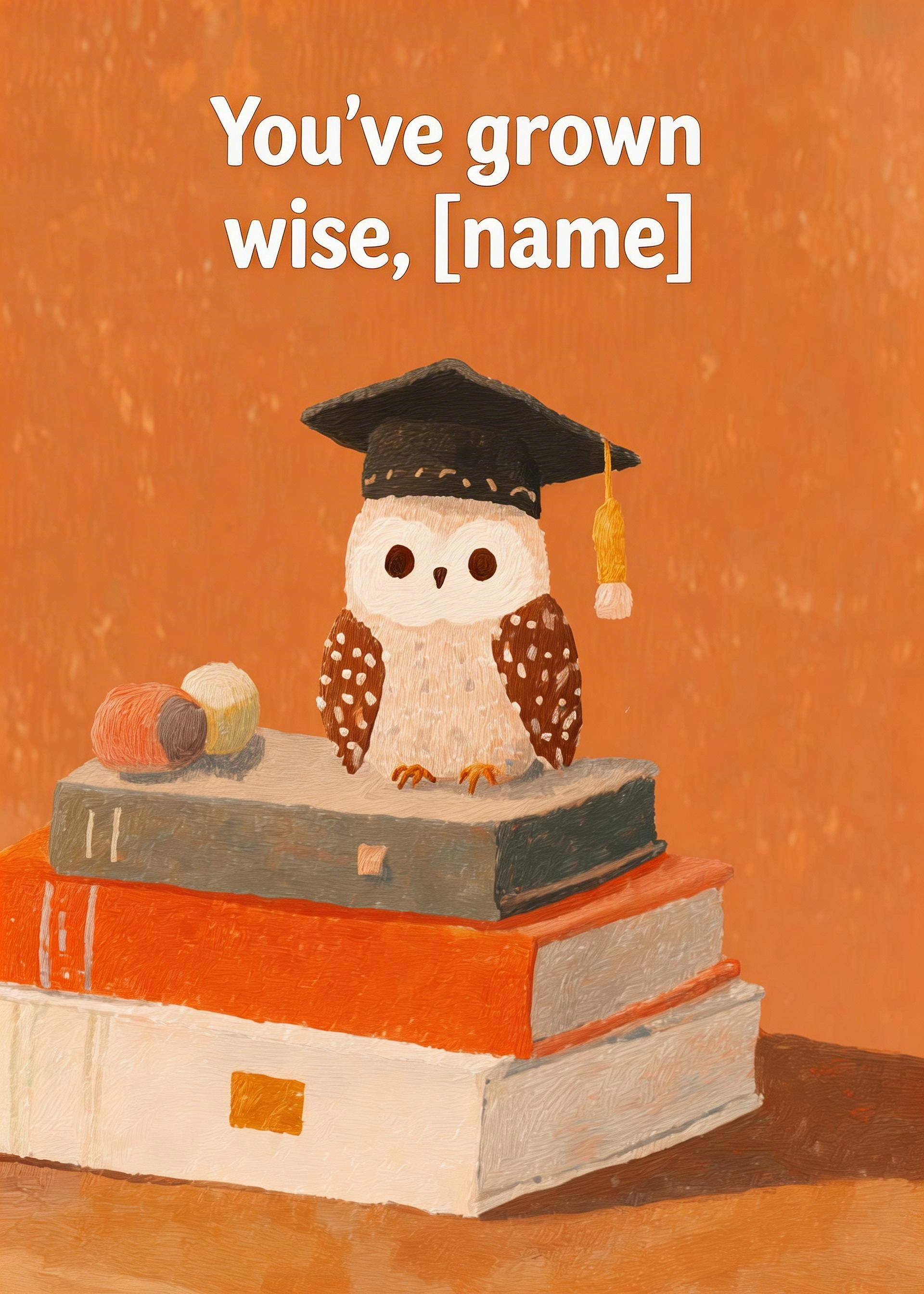Graduation card: Owl 3