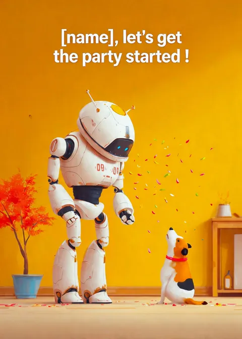 Birthday card: Party