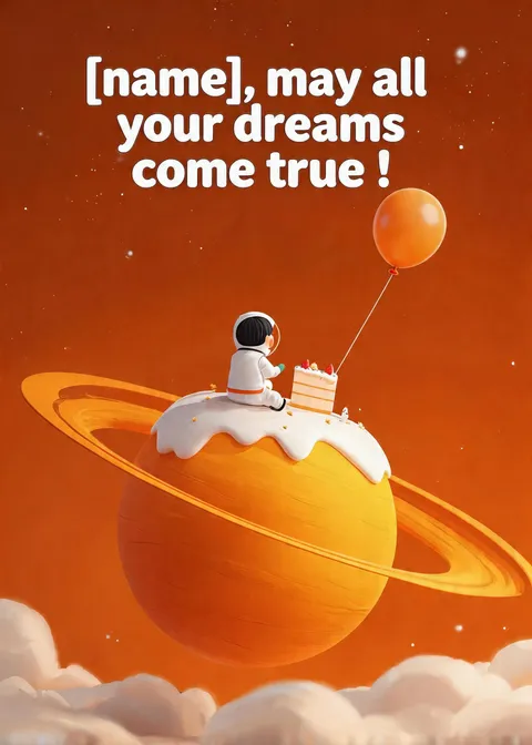 Birthday card: Dreams