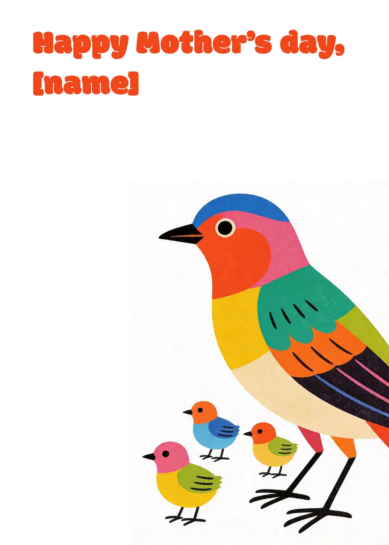 Mother's day card: Happy mother's day 3