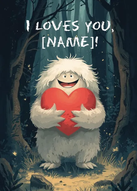 Valentine's Day card: I loves you