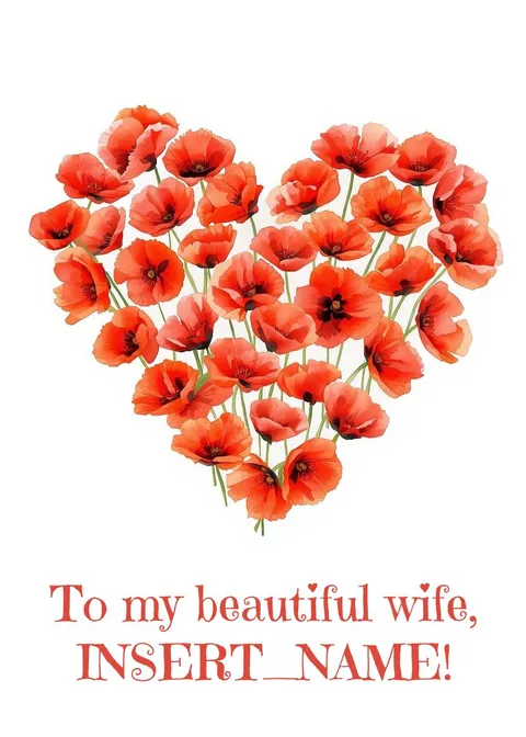 Valentine's Day card: Heart shaped