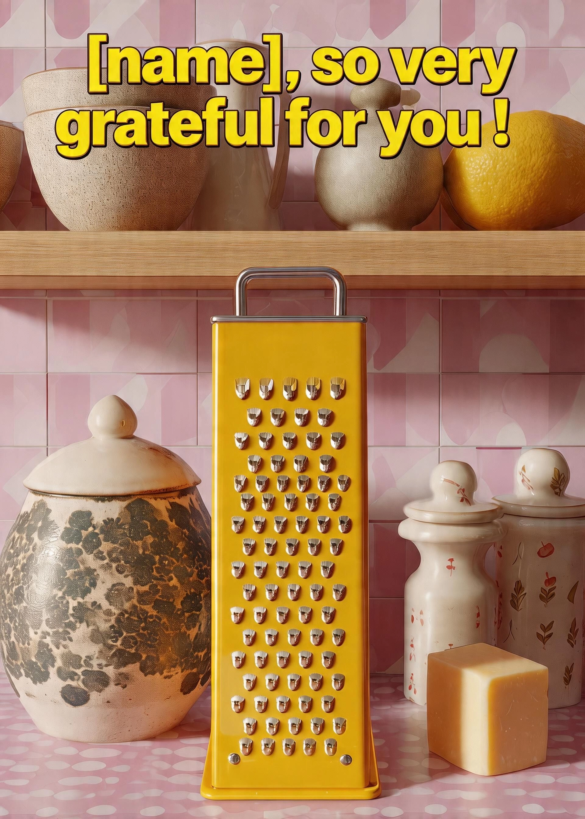 Thank you card: Grateful