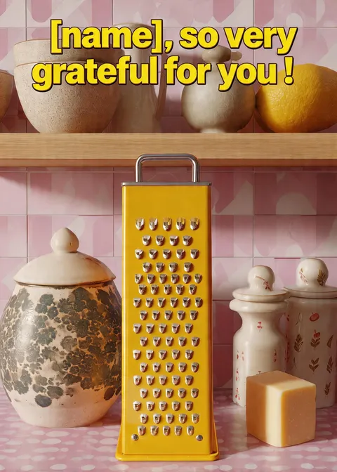 Thank you card: Grateful