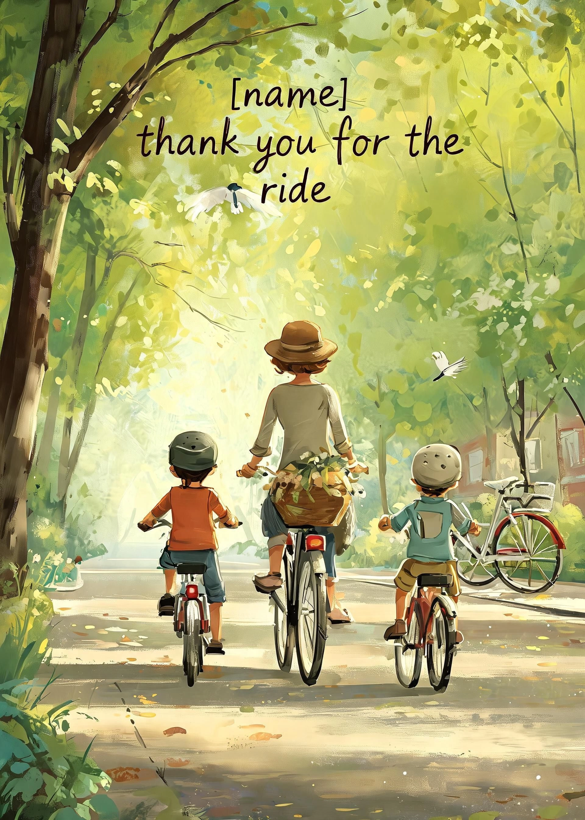 Mother's day card: Thank you for the ride