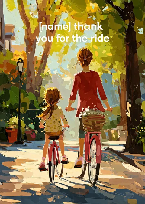 Mother's day card: Thank you for the ride 3