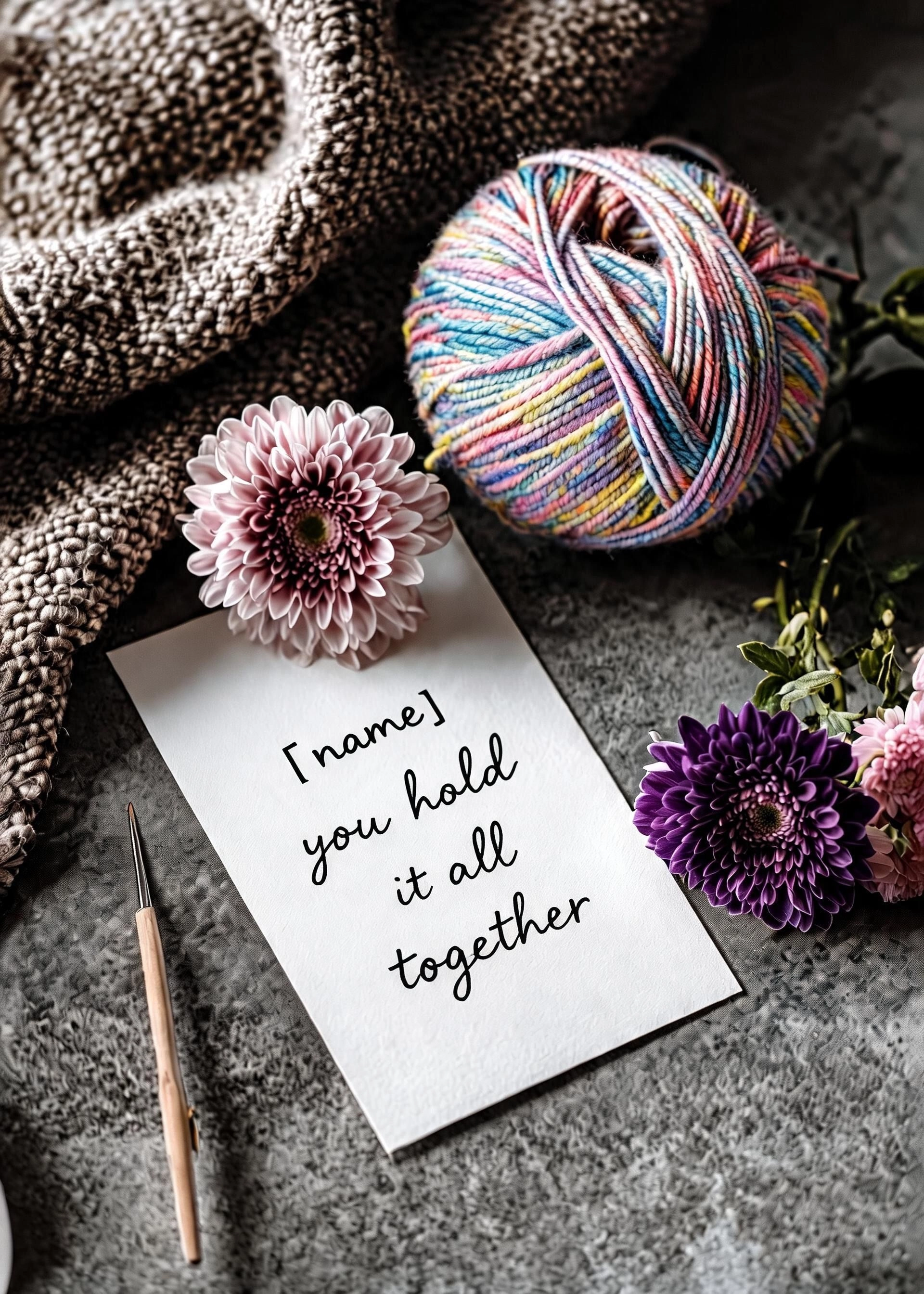 Mother's day card: Hold 