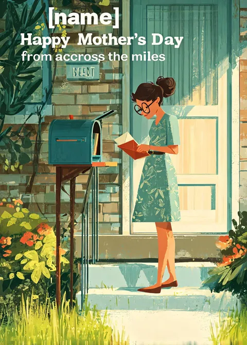 Mother's day card: Across the miles