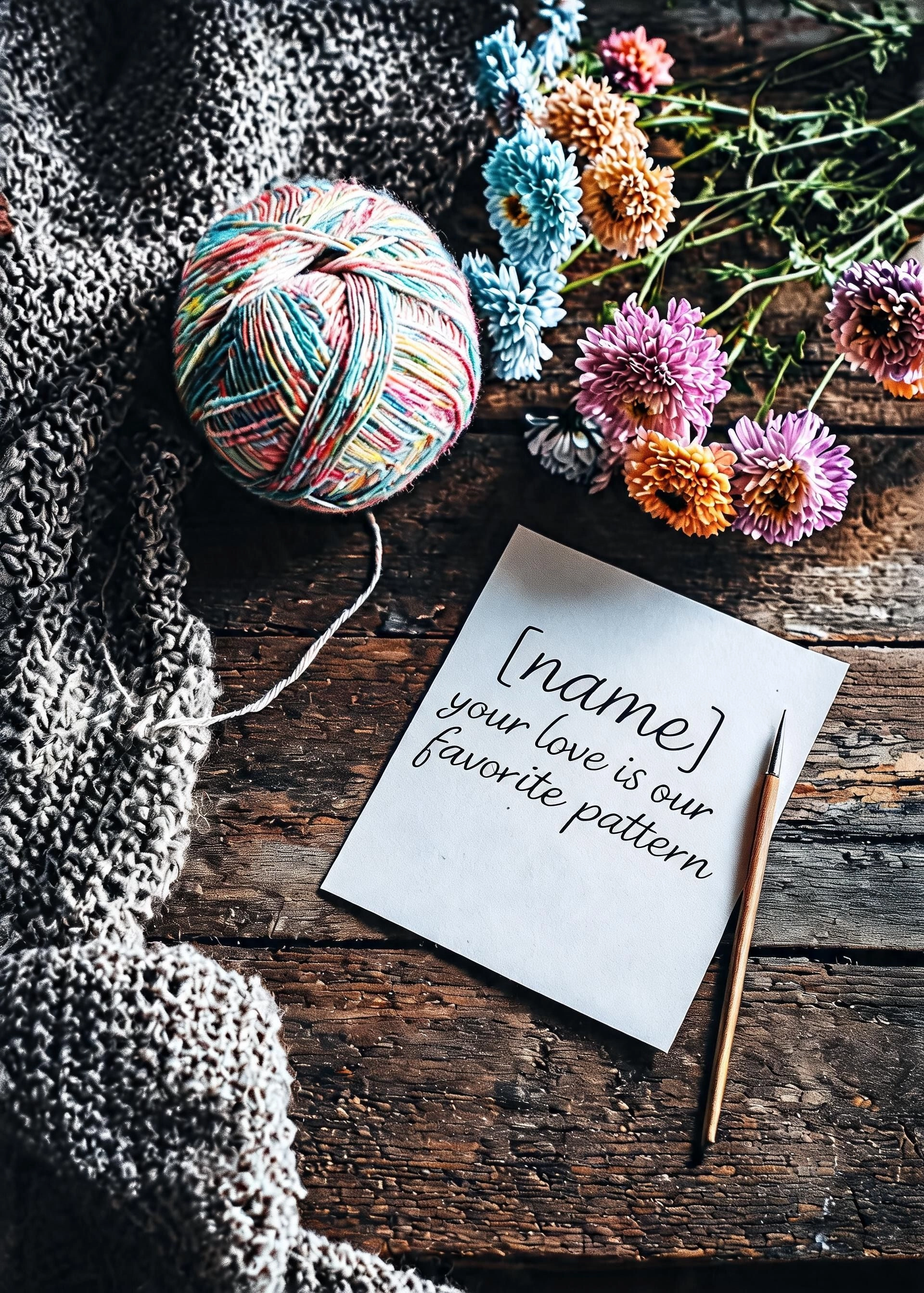 Mother's day card: Pattern