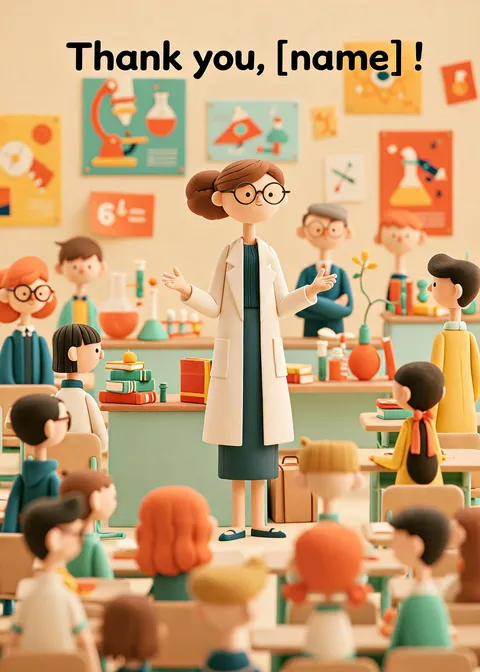 Teacher card: Thank you teacher 3