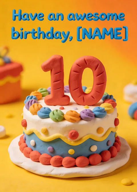 Birthday card: Birthday cake 2