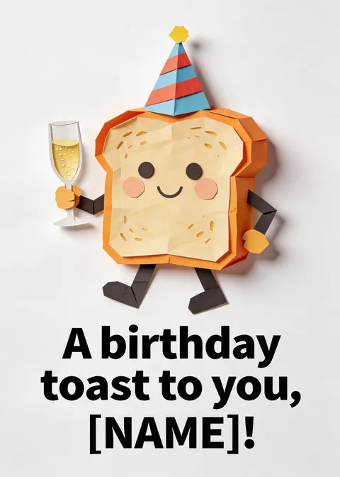 Birthday card: A birthday toast 2