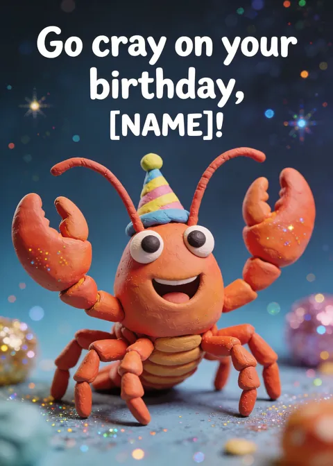 Birthday card: Go cray 2