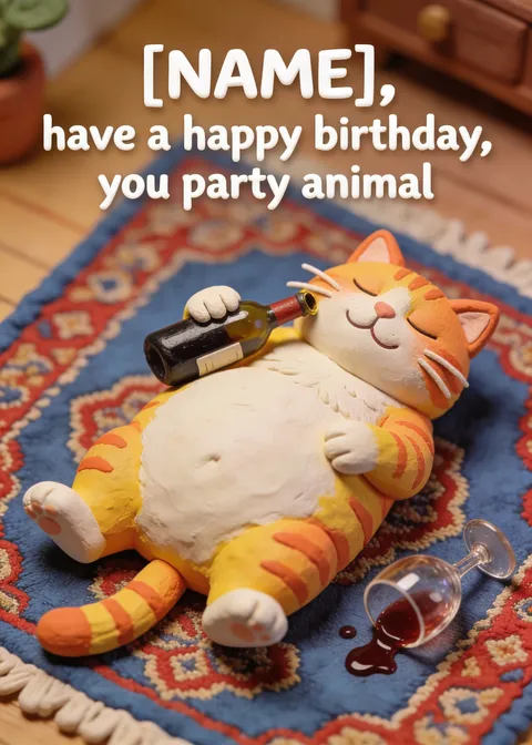 Birthday card: You party animal