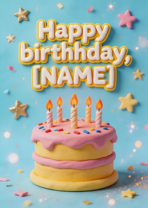 Birthday card: Birthday cake 3