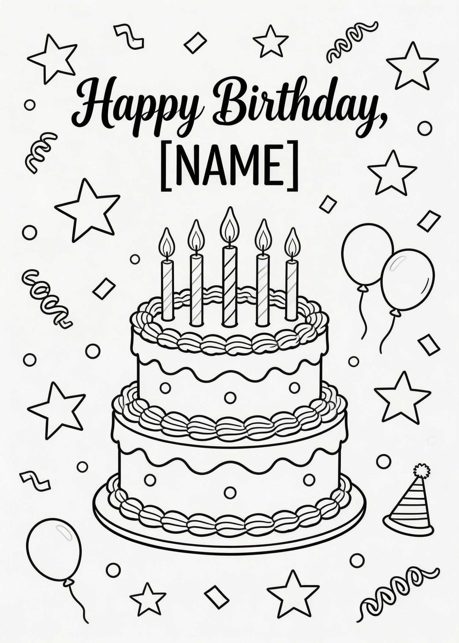 Birthday card: Birthday cake 5