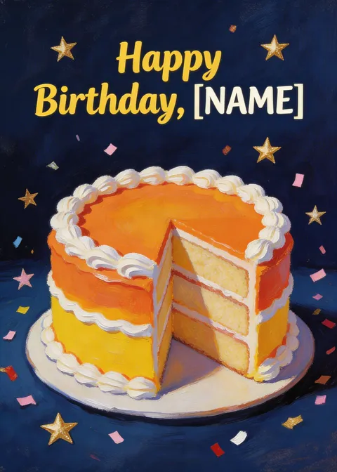 Birthday card: Birthday cake 7