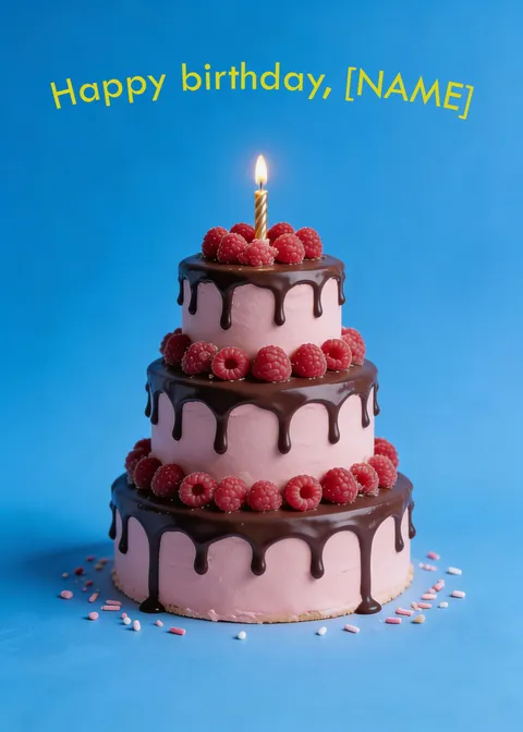 Birthday card: Birthday cake 8