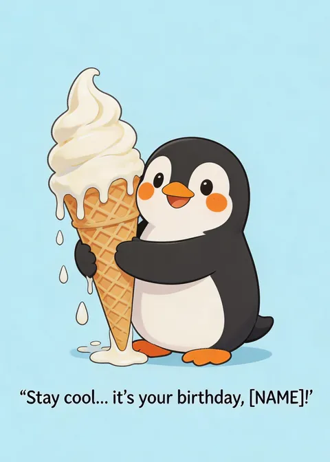 Birthday card: Stay cool