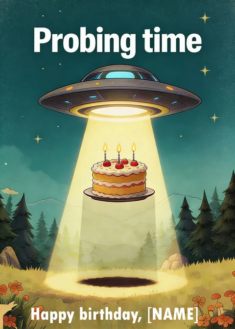Birthday card: Probing time