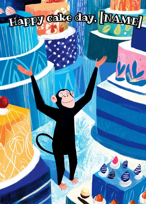Birthday card: Happy cake day