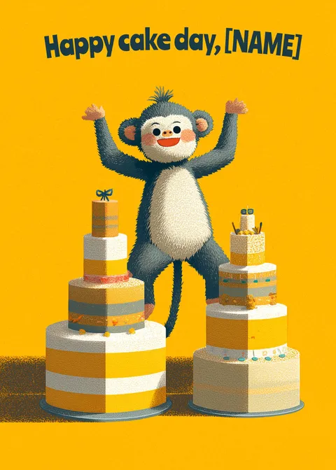 Birthday card: Happy cake day 2
