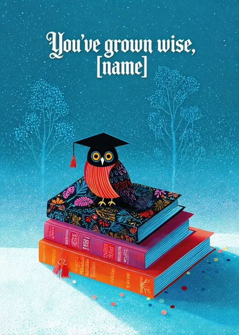 Graduation card: Owl 2