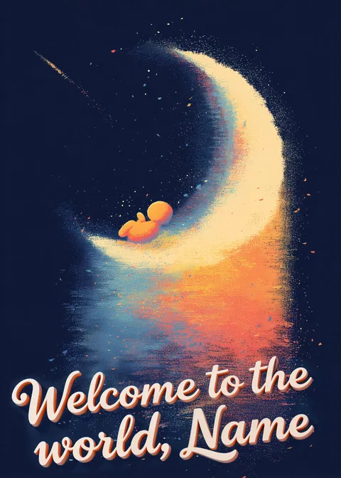 New baby card: Welcome to the world 2