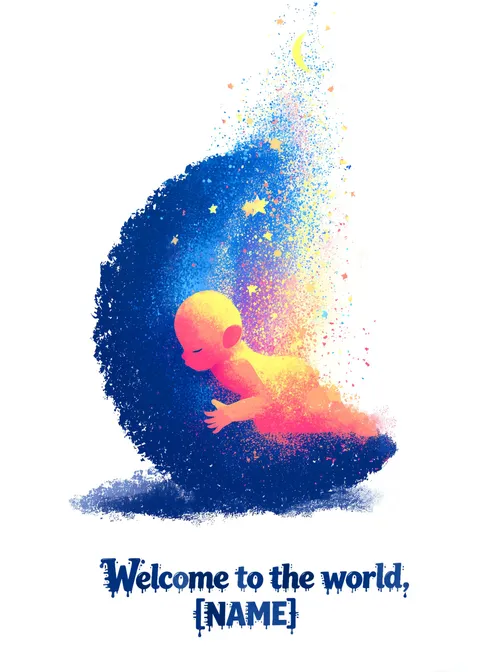 New baby card: Welcome to the world 4