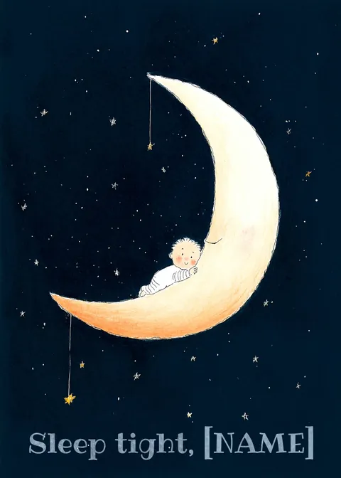 New baby card: Sleep tight