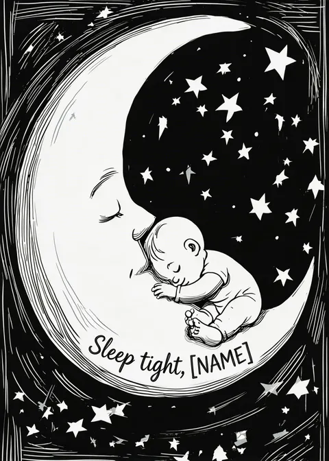 New baby card: Sleep tight 2