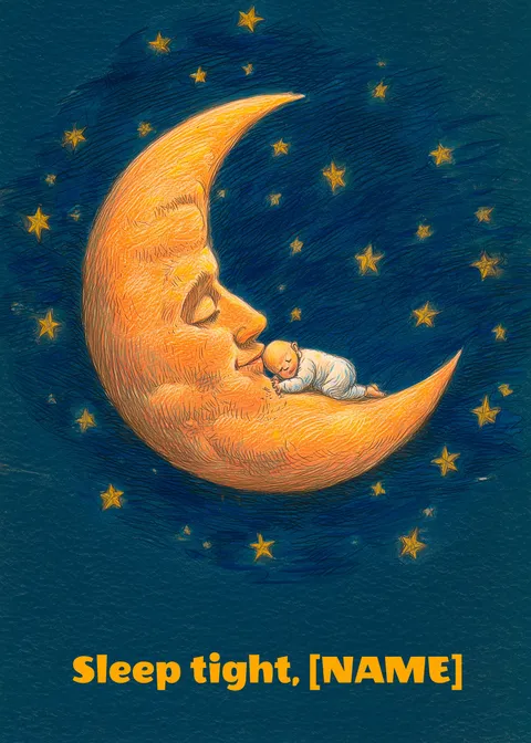 New baby card: Sleep tight 3