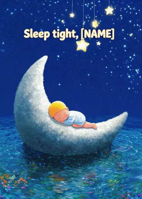 New baby card: Sleep tight 4