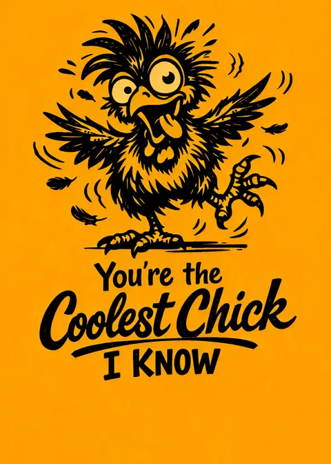 Valentine's Day card: Coolest chick