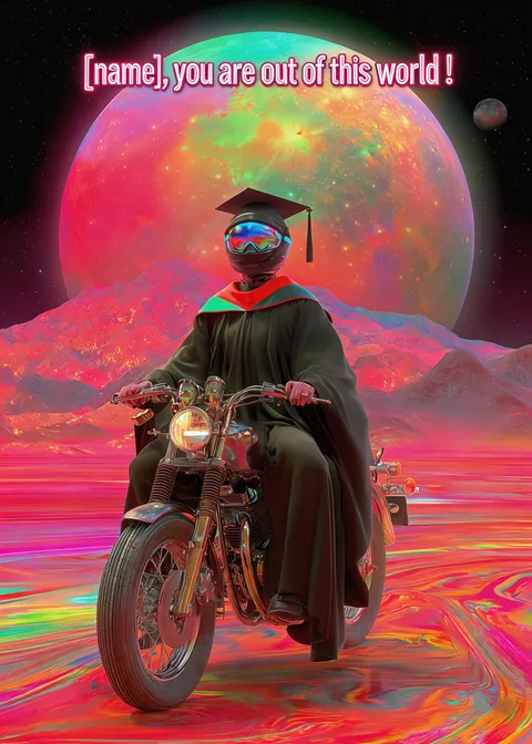 Graduation card: Out of this world