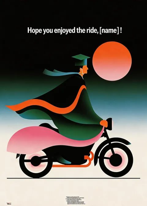 Graduation card: Enjoy the ride 3
