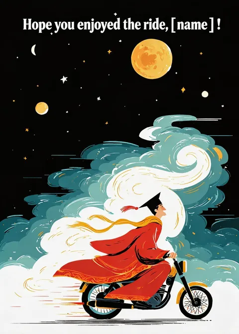 Graduation card: Enjoy the ride 2