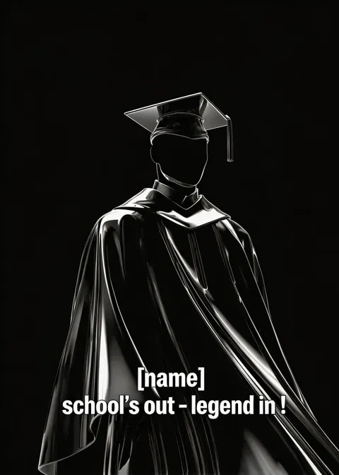 Graduation card: School's out 4