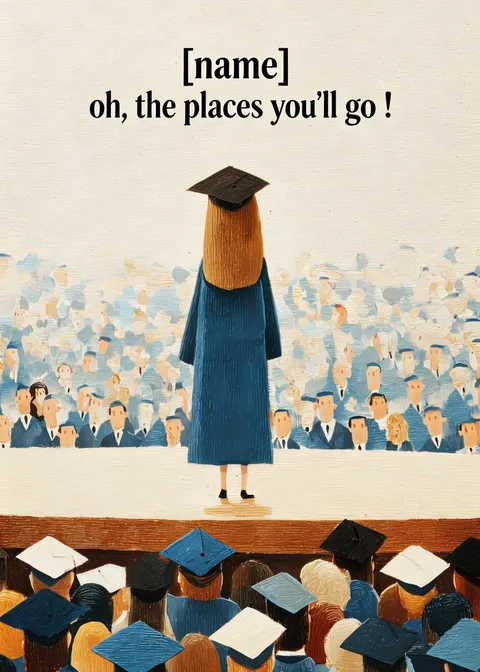 Graduation card: Places 2